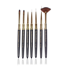 Luxury nail brush set 7 pcs + case