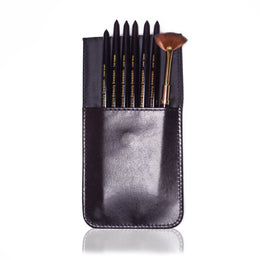 Luxury nail brush set 7 pcs + case