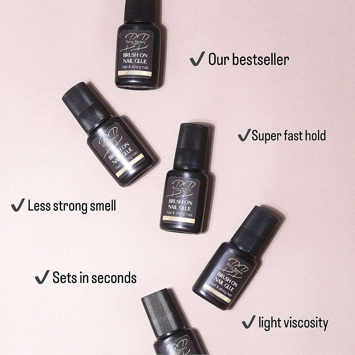 Brush on nail glue