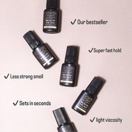 Brush on nail glue