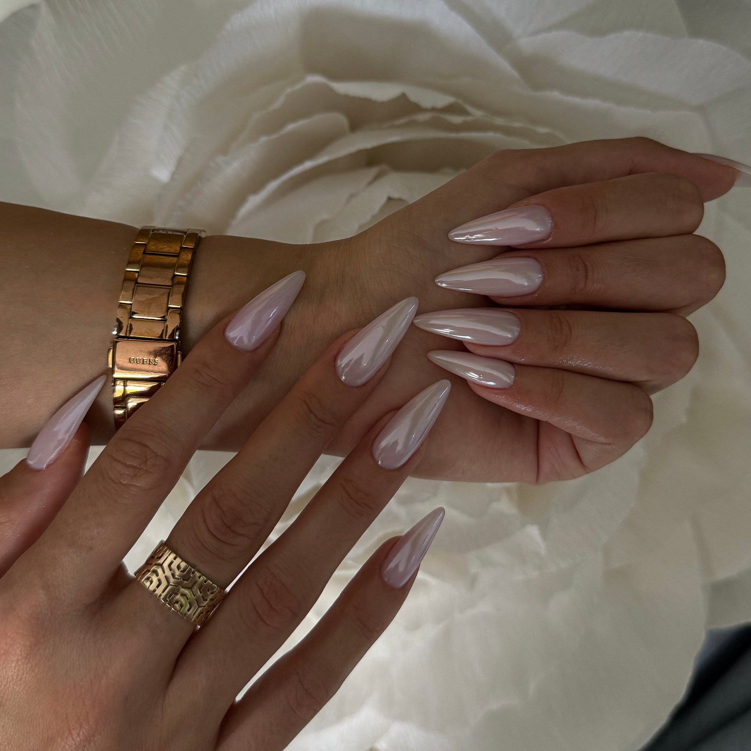 Glazed donut pearl chrome