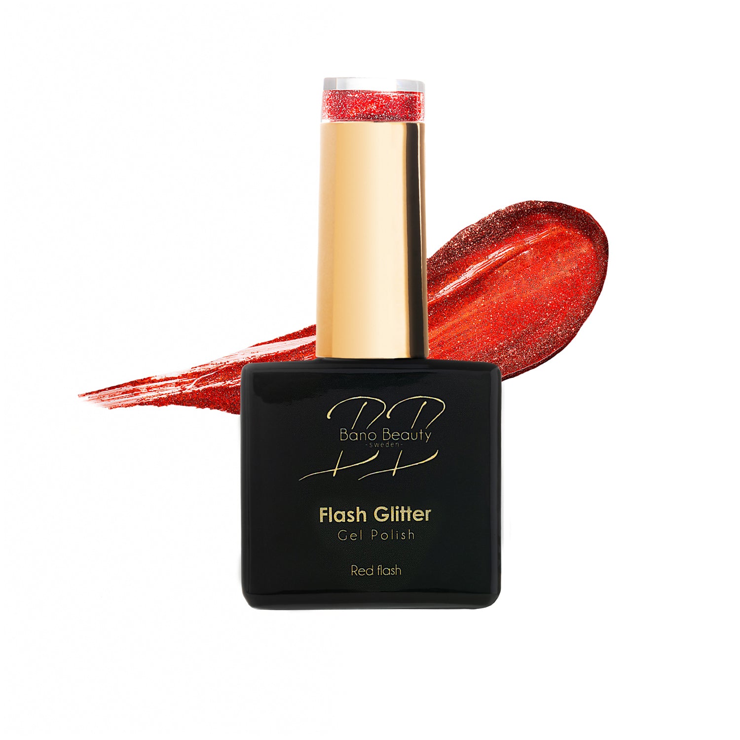 Flash glitter gel polish - Red