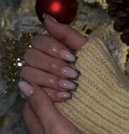 Flash glitter gel polish - Black