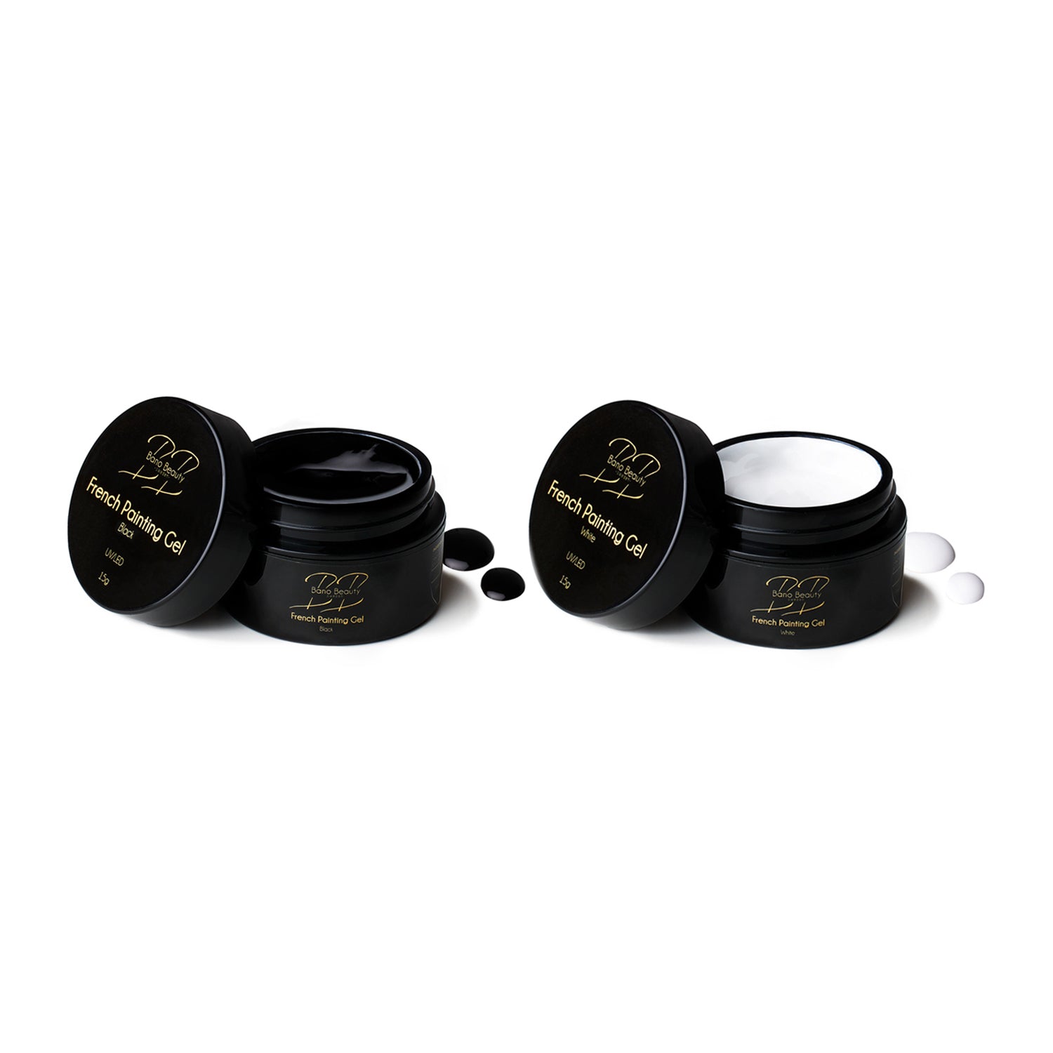 French painting gel - White + black