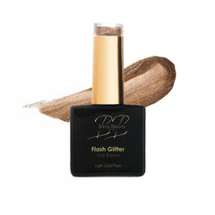 Flash glitter gel polish - Light gold flash