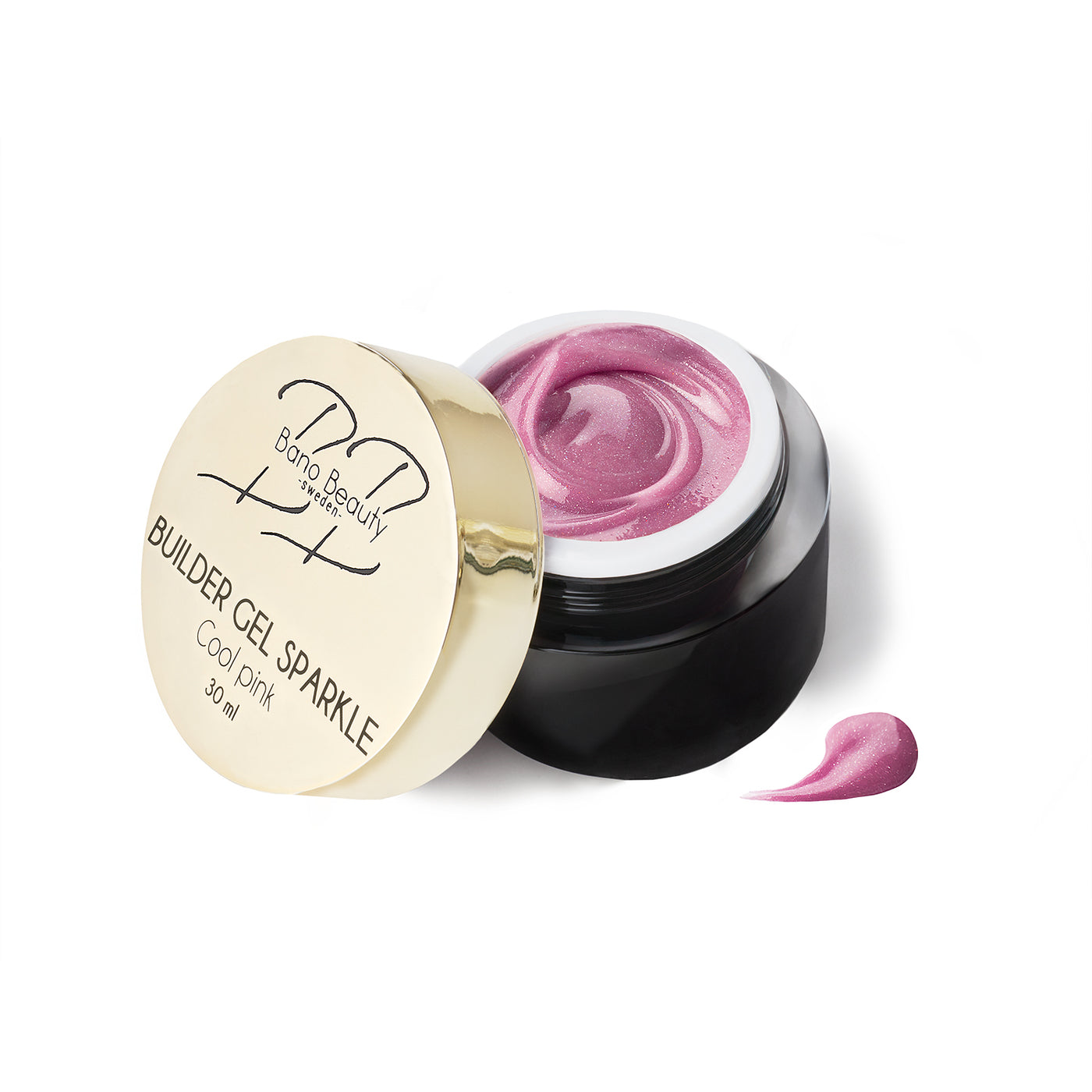 Builder gel sparkle: Cool pink