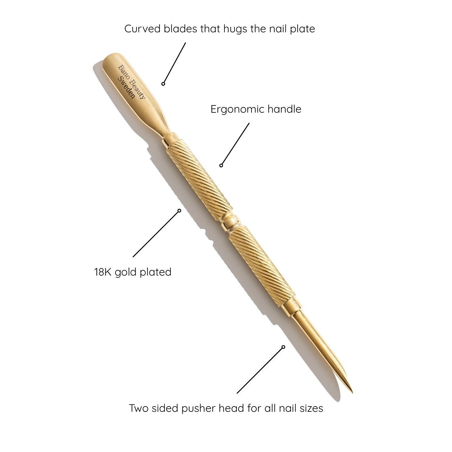 Cuticle pusher - 18K gold plated