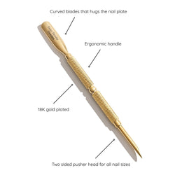 Cuticle pusher - 18K gold plated