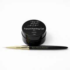 French painting gel white + Luxury nail brush - "Liner 9mm"
